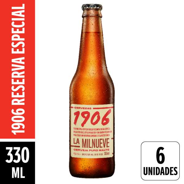 1906 Reserva Especial Cerveja Long Neck 355ml Pack 6 Unidades
