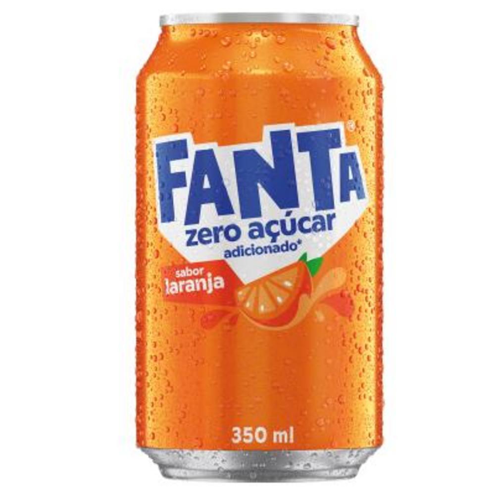 Fanta Laranja Zero Lata 350ml