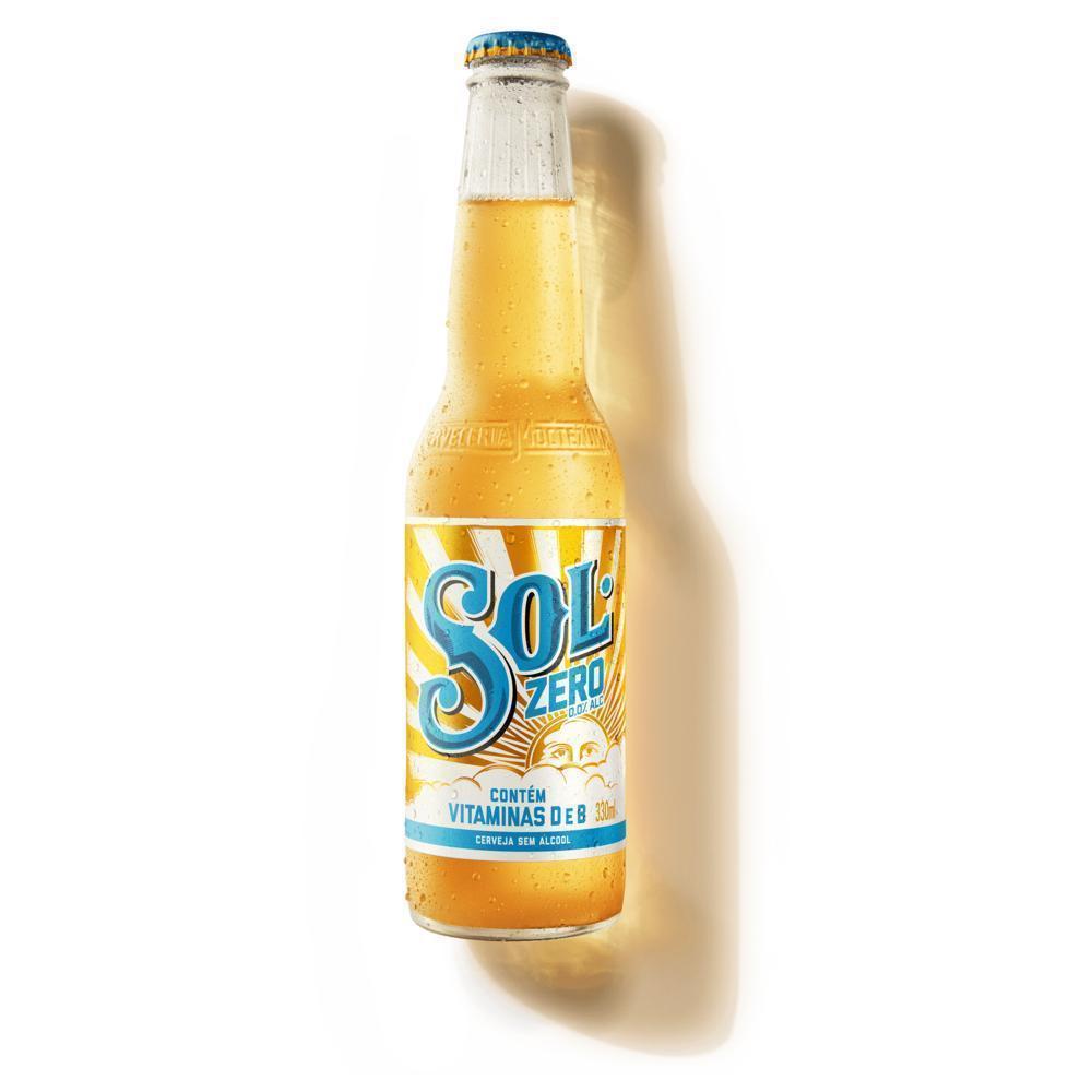 Sol Cerveja Zero Álcool Long Neck 330ml