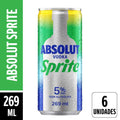 Absolut Sprite Lata 269ml Pack 6 Unidades