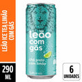 Chá Leão Preto com Limão com Gás 290ml Pack 6 Unidades