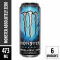 Energético Monster Absolutely Zero Lata 473ml Pack 6 Unidades