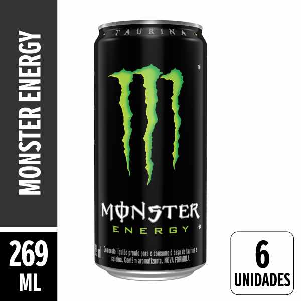 Energético Monster Energy Original Lata 269ml Pack 6 Unidades