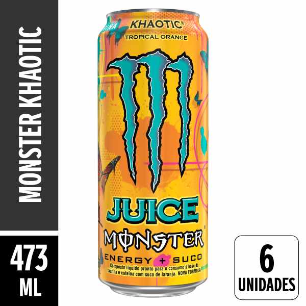 Energético Monster Khaotic Lata 473ml Pack 6 Unidades