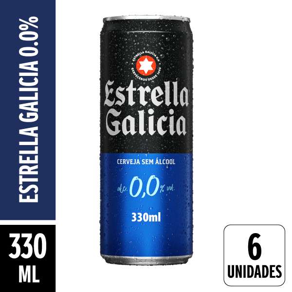 Estrella Galicia 0,0% Lata 330ml Pack 6 Unidades