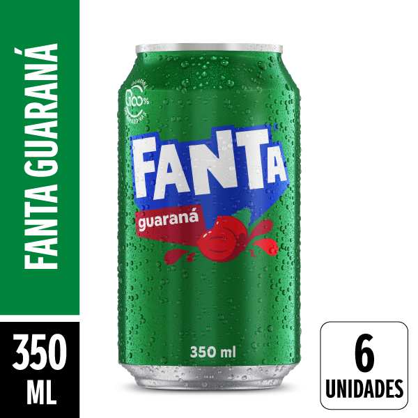 Fanta Guarana Lata 350ml Pack 6 Unidades