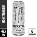 Energético Monster Ultra Lata 473ml Pack 6 Unidades