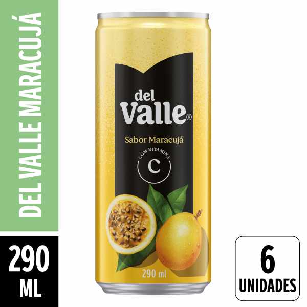 Suco Del Valle Nectar Maracuja 290ml Pack 6 Unidades