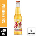 Cerveja Sol Premium Long Neck 330ml Pack 6 Unidades