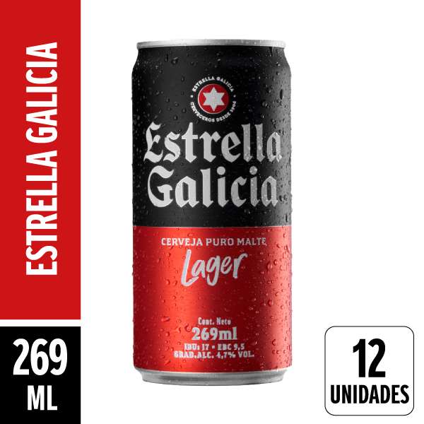 Estrella Galicia Lata 269ml Pack 12 Unidades