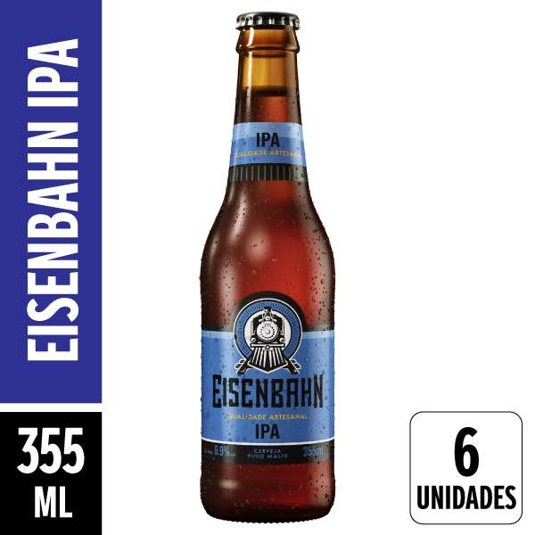 Cerveja Eisenbahn American Ipa Long Neck 355ml Pack 6 Unidades