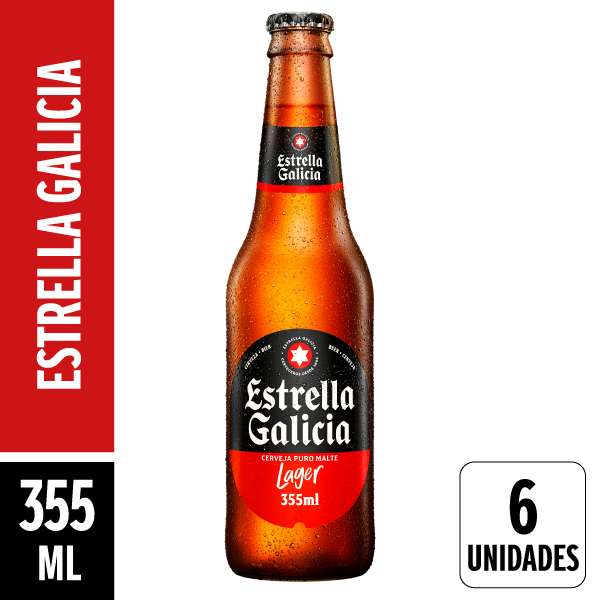 Estrella Galicia Long Neck 355ml Pack 6 Unidades
