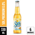 Cerveja Sol Zero Álcool Long Neck 330ml Pack 6 Unidades