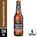 Estrella Galicia Tostada 0,0% Long Neck 330ml Pack 6 Unidades