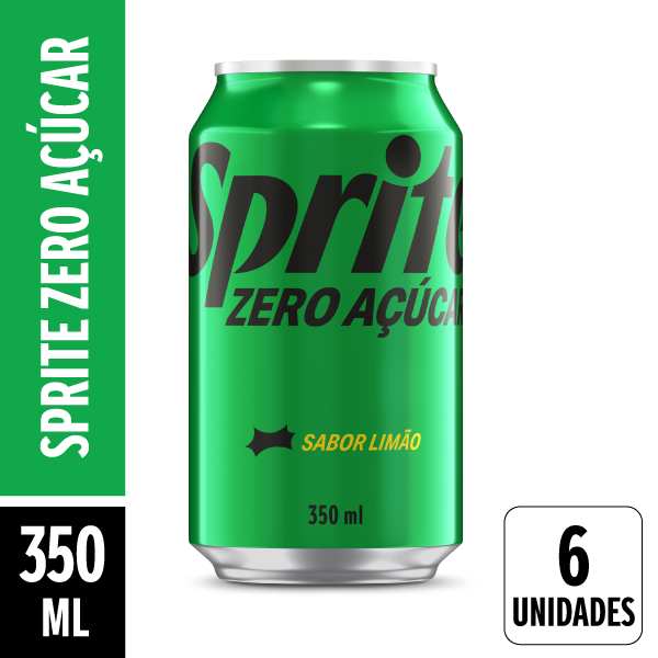Sprite Limão Sem Açúcar Lata 350ml Pack 6 Unidades