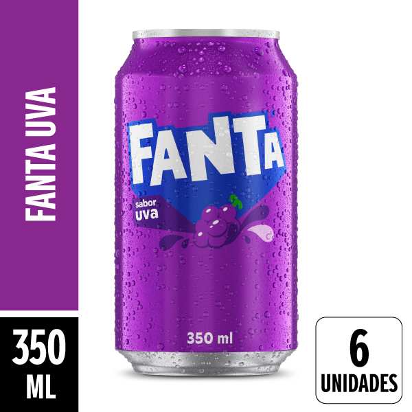 Fanta Uva Lata 350ml Pack 6 Unidades