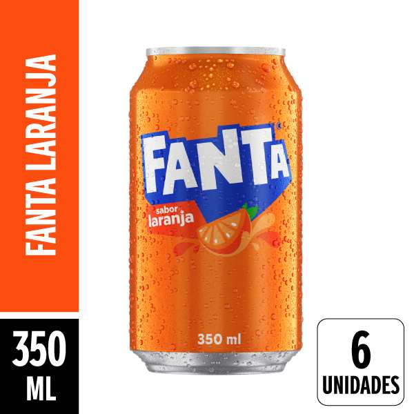 Fanta Laranja Lata 350ml Pack 6 Unidades