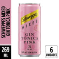 Schweppes Gin Tonica Pink Lata 269ml Pack 6 Unidades