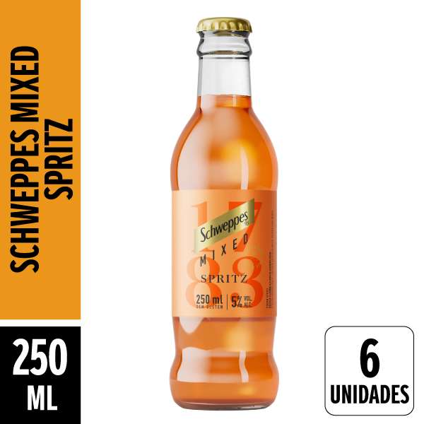 Schweppes Spritz Long Neck 250ml Pack 6 Unidades