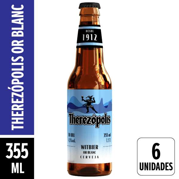 Therezopolis Or Blanc Long Neck 355ml Pack 6 Unidades